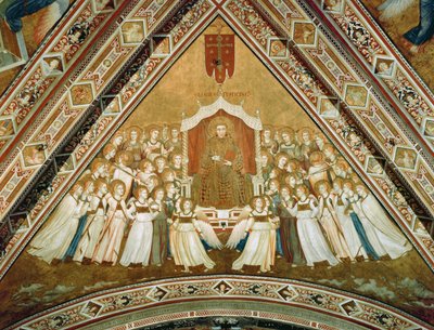 Allegorie des heiligen Franziskus in Herrlichkeit, ca. 1330 von Giotto di Bondone